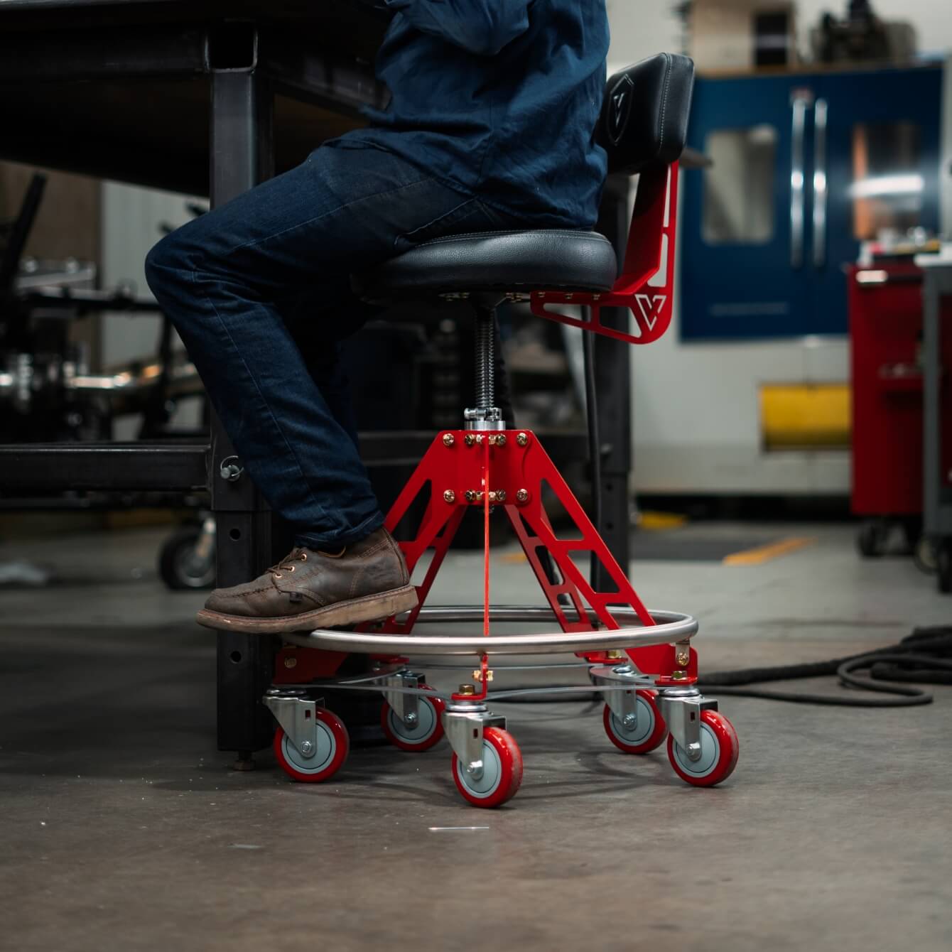 Tall chair with discount wheels